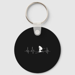 Funny Skiing Design For Men Women Downhill Ski Lov Keychain