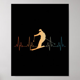 Funny Skiing Design For Men Women Downhill Ski Lov Poster