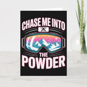 Funny Skiing For Men And Women. Ski Mountain _3 Card