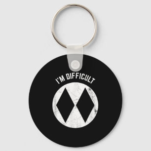 Funny Skiing Im Difficult For Advanced Skiers  Keychain