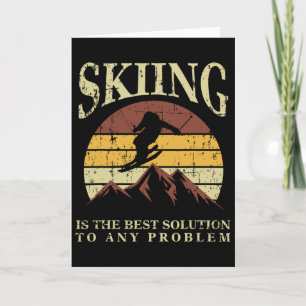 Funny Skiing Ski Skiier Winter Sports Enthusiast G Card