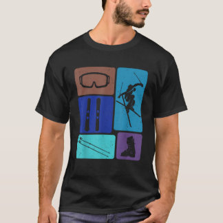 Funny Skiing Ski Snow Adventure Winter Sports Love T-Shirt
