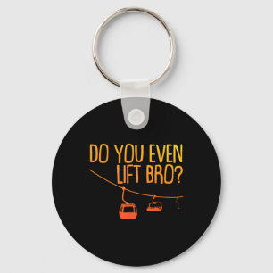 Funny Skiing Snowboarding Design For Men Women Sno Keychain