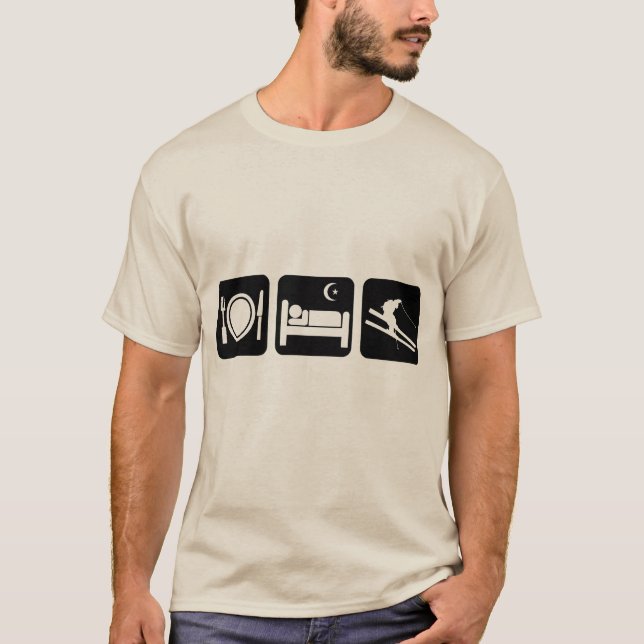 funny skiing T-Shirt (Front)