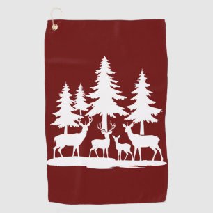 Funny Skinny Pine Tree Summer Hiking Camping  Golf Towel