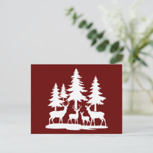 Funny Skinny Pine Tree Summer Hiking Camping  Holiday Postcard
