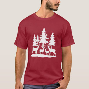 Funny Skinny Pine Tree Summer Hiking Camping T-Shirt