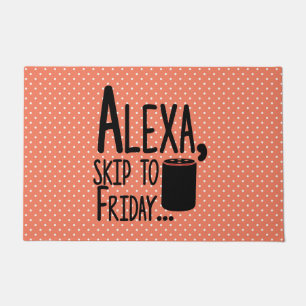 Funny Skip to Friday Door Mat