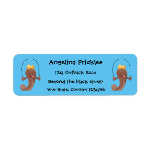 Funny skipping mudskipper fish cartoon