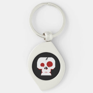 Funny skull cartoon monster keychain