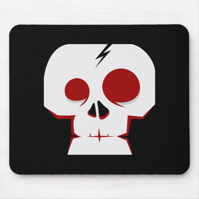 Funny skull cartoon monster mouse pad (Front)