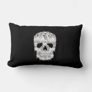Funny Skull Costume Men Women Bulldog Lover Lumbar Pillow