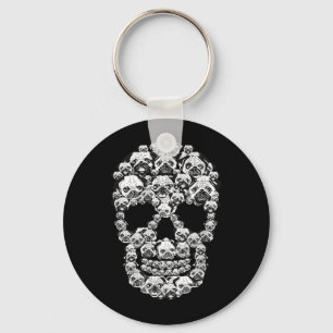 Funny Skull Costume Men Women Pug Lover Halloween Keychain