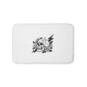 Funny Skull Lover Bath Mat