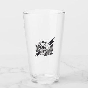 Funny Skull Lover Glass