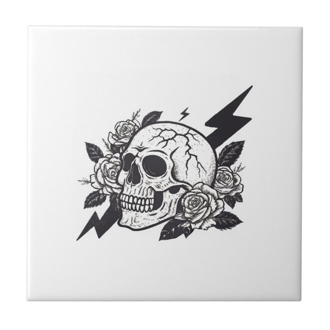 Funny Skull Lover Tile (Front)