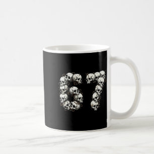 Funny Skulls 6 7 Meme Six Seven Love Halloween  Coffee Mug