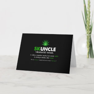 Funny Skuncle Weed Smoker Uncle  Lover Invitation