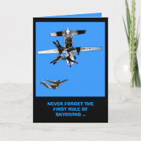 Funny sky diving birthday