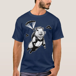 Funny Skydiving Capybara T-Shirt