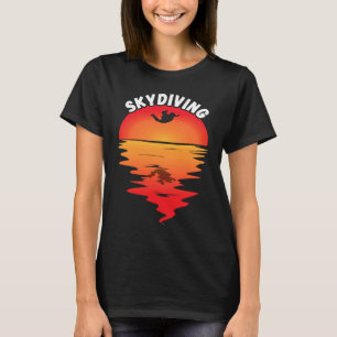 Funny Skydiving Vintage Sunset Skydiver Parachutin T-Shirt