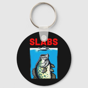 Funny Slab Famous Shark Movie Parody Slabs Crappie Keychain