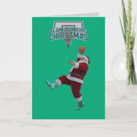Funny Slam Dunking Santa Christmas
