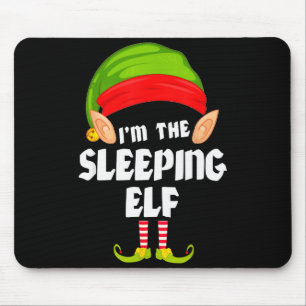 Funny Sleeng Elf Matching Family Group Pj Christma Mouse Pad