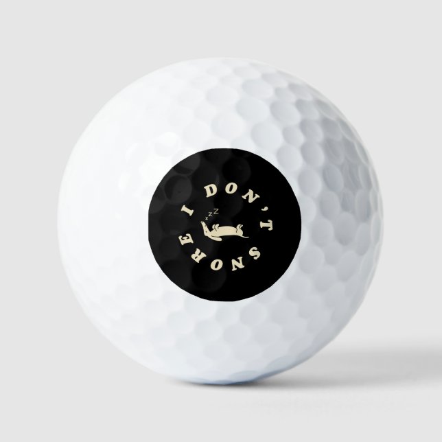 Funny Sleeping Dog Golf Balls (Front)