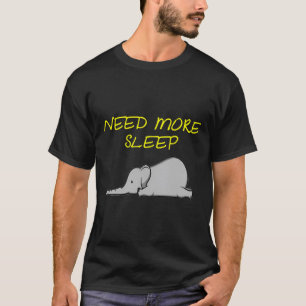 Funny Sleeping Elephant Pajama T-Shirt For Bedtime