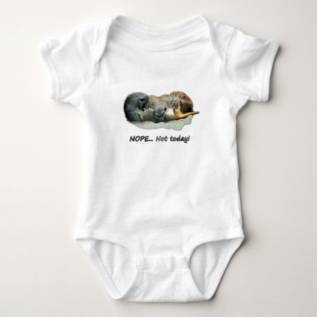 Funny, sleeping meerkats baby bodysuit (Front)