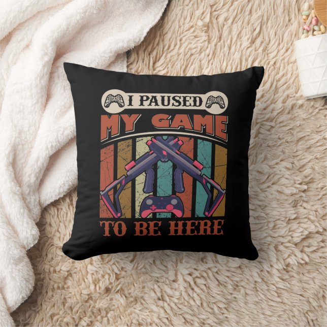Funny sleeping Video Gamer word art Throw Pillow (Blanket)