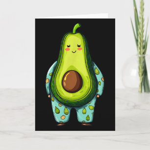 Funny Sleepy Avocado In Pajama Costume For Boys An Card