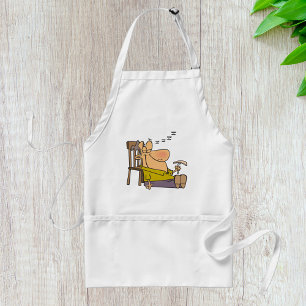 Funny Sleepy Man Napping with Sandwich  Standard Apron