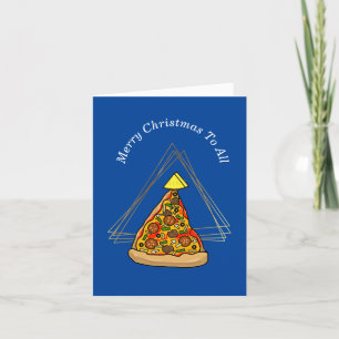 Funny Slice of Pizza Christmas Card