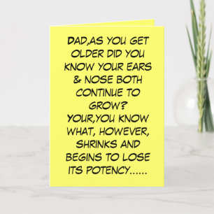 Funny slogan Father's Day Card