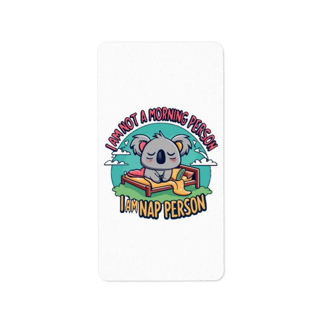 funny slogan label (Front)