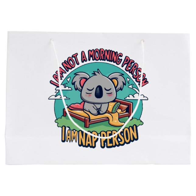 funny slogan large gift bag (Back)