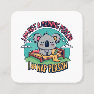 funny slogan square business card