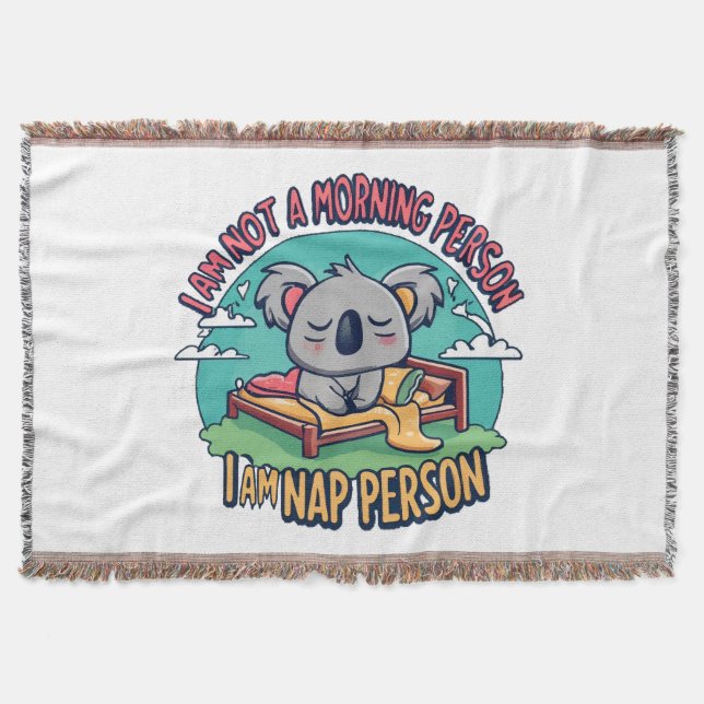 funny slogan throw blanket (Front)