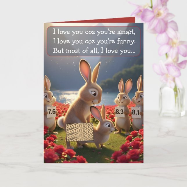 Funny slogan Valentine's Day Card (Orchid)