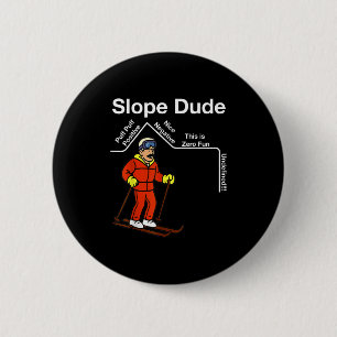 Funny Slope Dude Algebra Geometry Middle School Ma 2 Inch Round Button