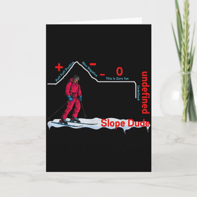 Funny Slope Dude Algebra Geometry Middle School Ma Card (Front)