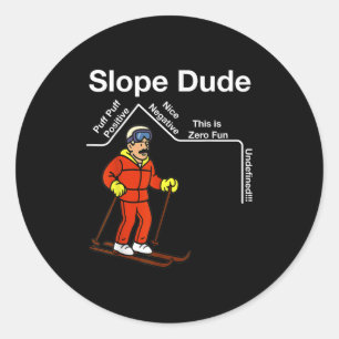 Funny Slope Dude Algebra Geometry Middle School Ma Classic Round Sticker