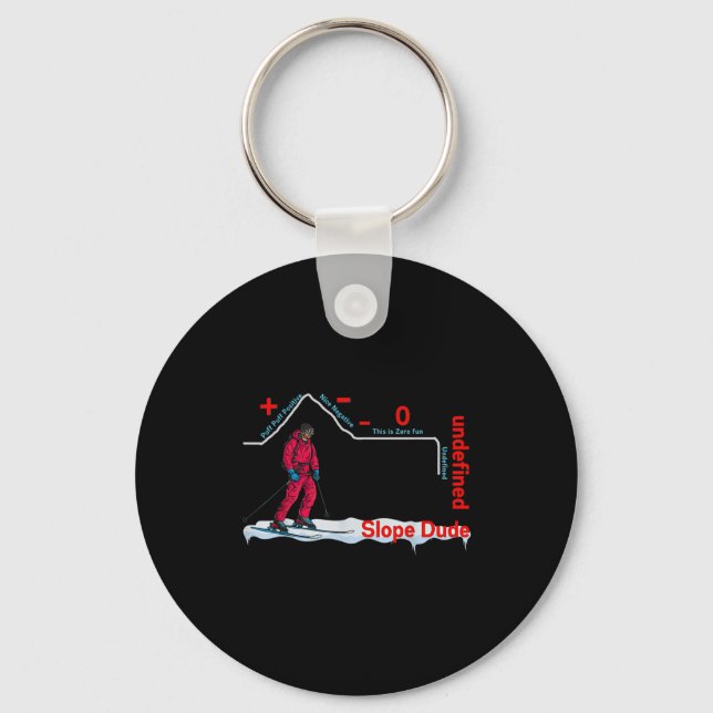 Funny Slope Dude Algebra Geometry Middle School Ma Keychain (Front)