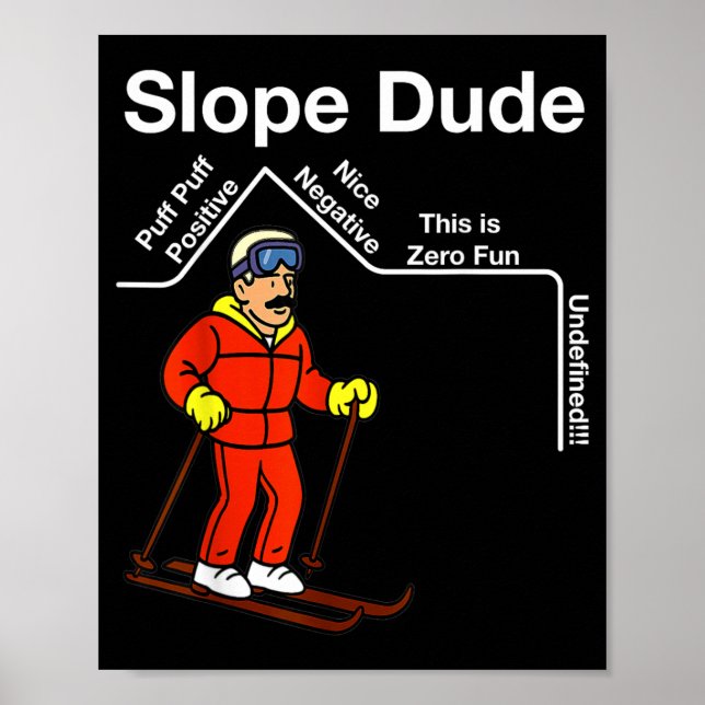Funny Slope Dude Algebra Geometry Middle School Poster (Front)
