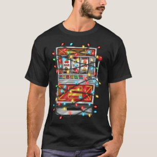 Funny Slot Machine Christmas Graphics Lights Lover T-Shirt