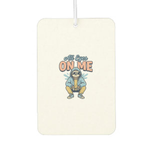 Funny Sloth All Eyes On Me Vintage Vector Design_1 Air Freshener