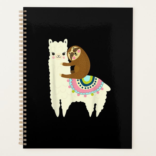 Funny sloth and llama planner (Front)