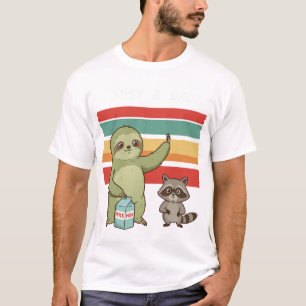 funny Sloth and raccon Lazy Comic Animal for pet  T-Shirt